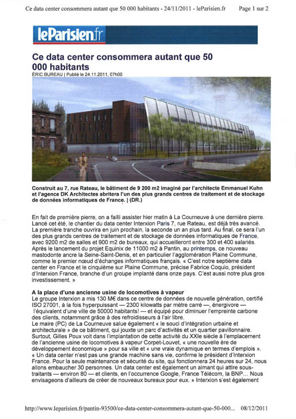 Ce data center consommera autant que 50000 habitants