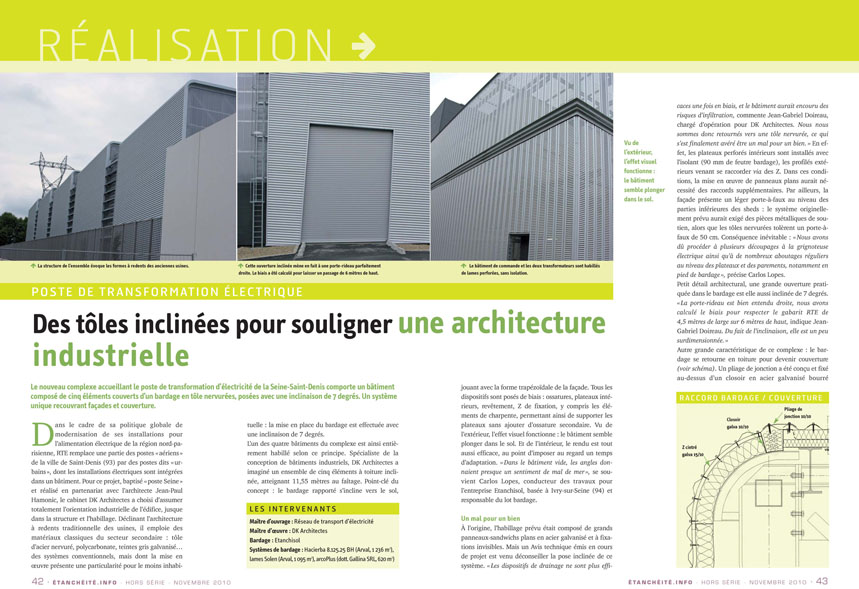 Des tôles inclinées pour souligner une architecture industrielle