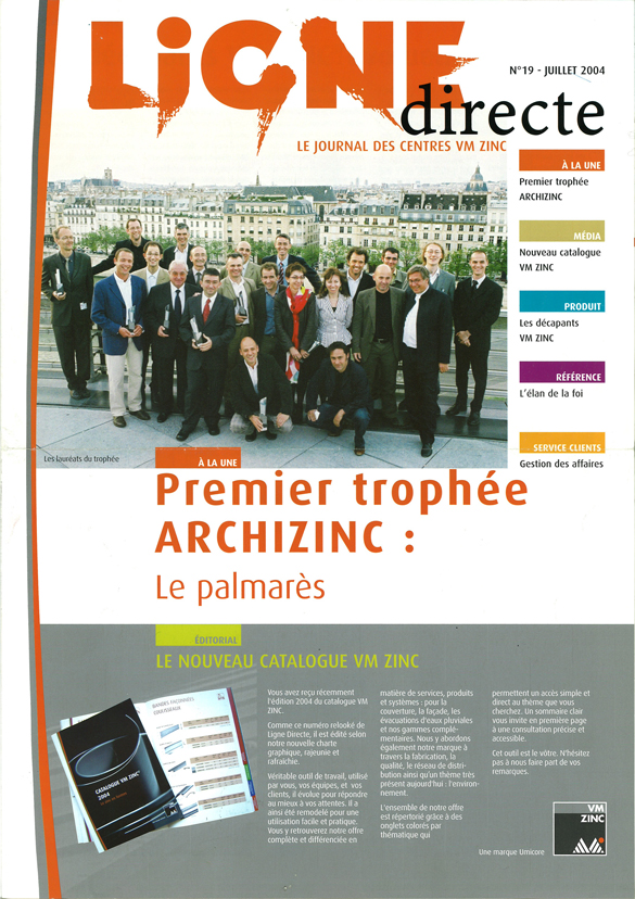 Premier trophée ARCHIZINC : Le palmarès