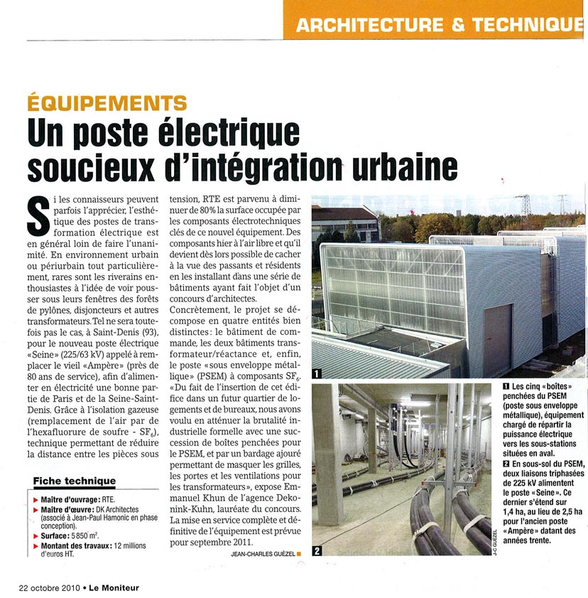 Un poste électrique soucieux d'intégration urbaine